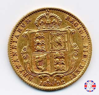 1/2 sovereign - tipo giubileo 1892 (London)