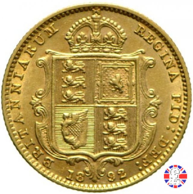 1/2 sovereign - tipo giubileo 1892 (London)