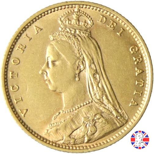 1/2 sovereign - tipo giubileo 1892 (London)