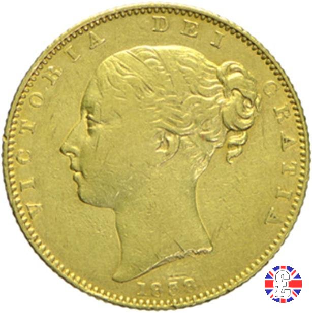 1 sovereign - primo tipo giovane e stemma 1838 (London)