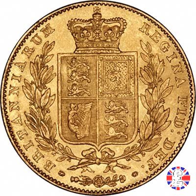 1 sovereign - primo tipo giovane e stemma 1841 (London)