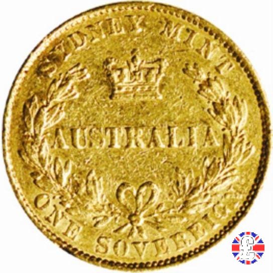 1 sovereign - primo tipo giovane e sydney mint 1856 (Sydney)