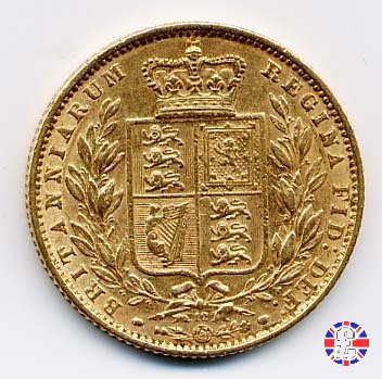 1 sovereign - secondo tipo giovane e stemma 1868 (London)