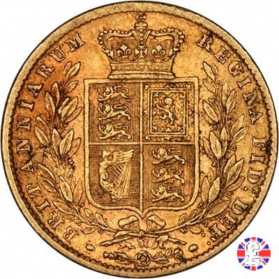 1 sovereign - secondo tipo giovane e stemma 1872 (Melbourne)