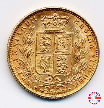 1 sovereign - secondo tipo giovane e stemma 1874 (Melbourne)