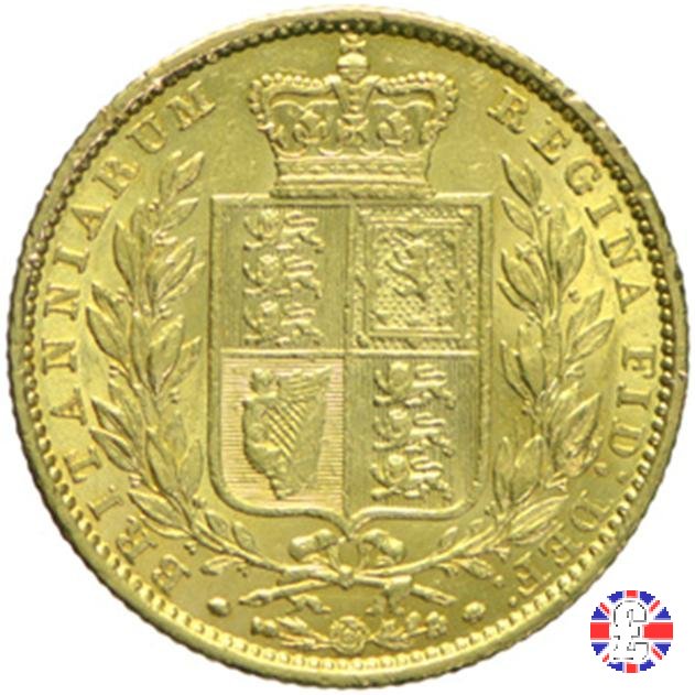 1 sovereign - secondo tipo giovane e stemma 1849 (London)