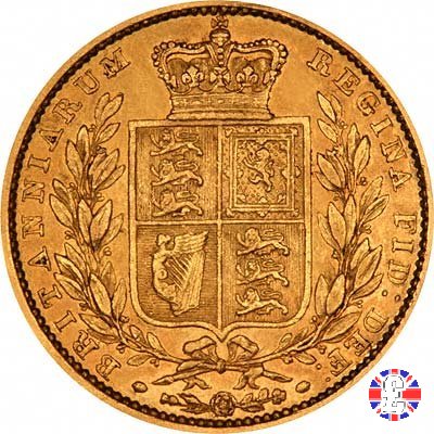 1 sovereign - secondo tipo giovane e stemma 1852 (London)