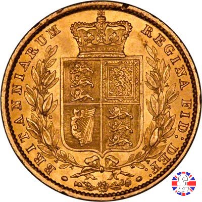 1 sovereign - secondo tipo giovane e stemma 1854 (London)