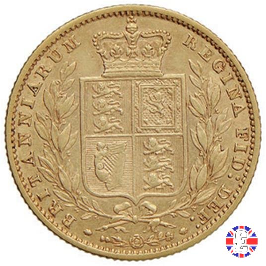 1 sovereign - secondo tipo giovane e stemma 1859 (London)