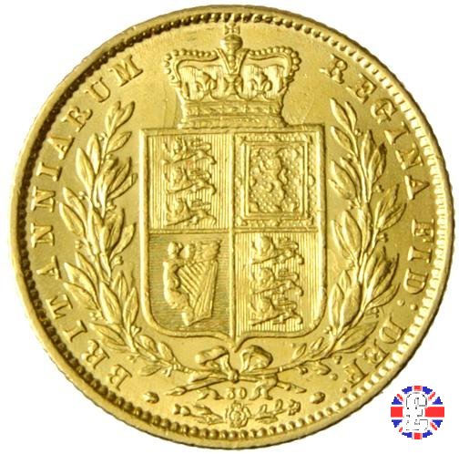 1 sovereign - secondo tipo giovane e stemma 1869 (London)