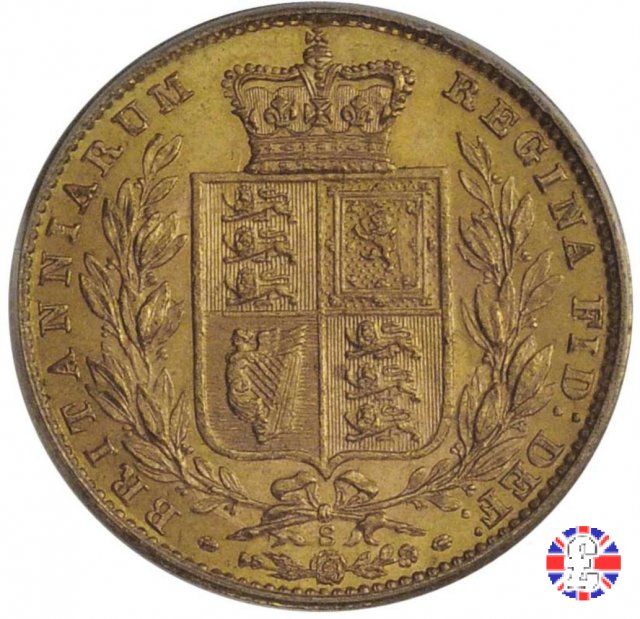 1 sovereign - secondo tipo giovane e stemma 1872 (Sydney)