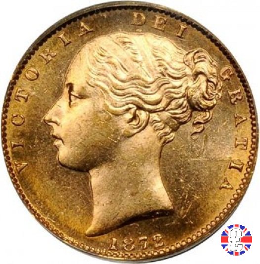 1 sovereign - secondo tipo giovane e stemma 1872 (London)