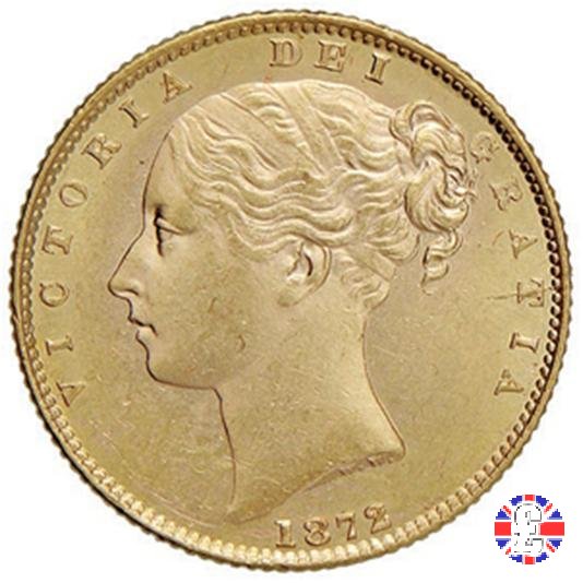 1 sovereign - secondo tipo giovane e stemma 1872 (London)