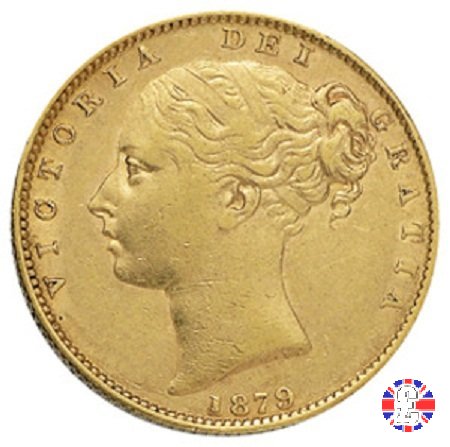 1 sovereign - secondo tipo giovane e stemma 1879 (Sydney)