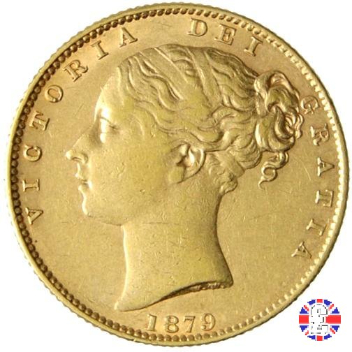 1 sovereign - secondo tipo giovane e stemma 1879 (Sydney)