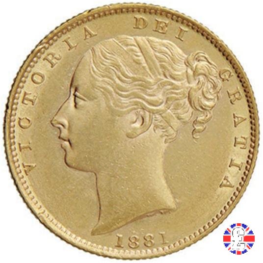 1 sovereign - secondo tipo giovane e stemma 1881 (Sydney)