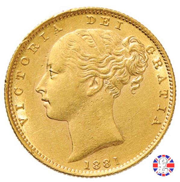 1 sovereign - secondo tipo giovane e stemma 1881 (Sydney)