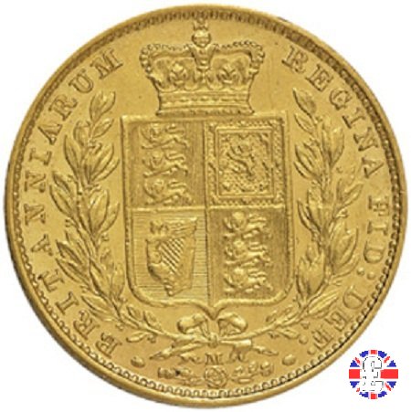 1 sovereign - secondo tipo giovane e stemma 1884 (Melbourne)