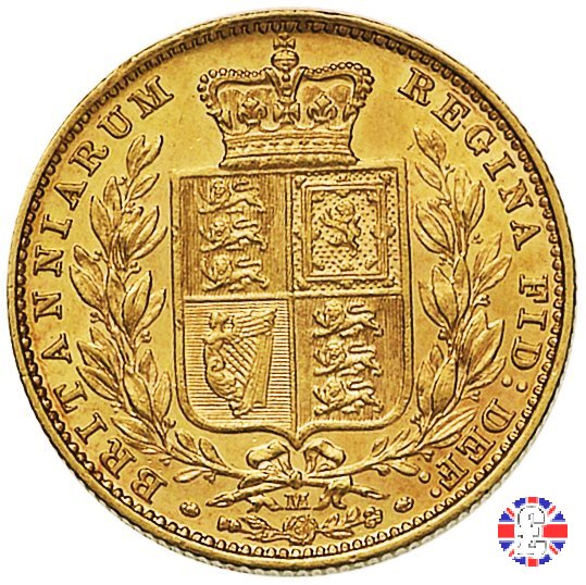 1 sovereign - secondo tipo giovane e stemma 1884 (Melbourne)