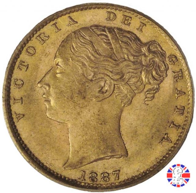 1 sovereign - secondo tipo giovane e stemma 1887 (Sydney)