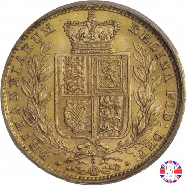 1 sovereign - secondo tipo giovane e stemma 1887 (Sydney)