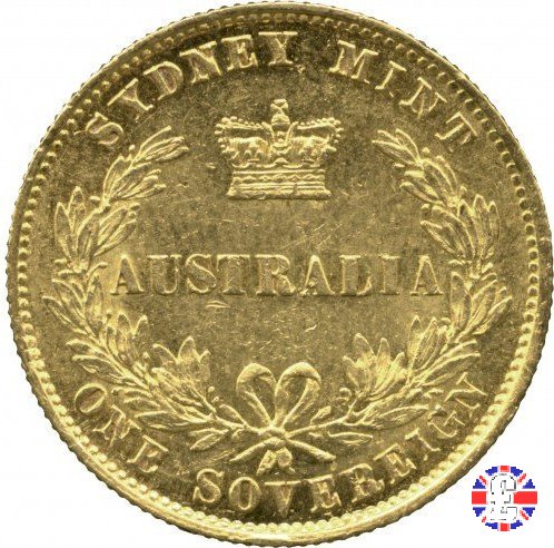 1 sovereign - secondo tipo giovane e sydney mint 1859 (Sydney)