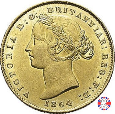 1 sovereign - secondo tipo giovane e sydney mint 1864 (Sydney)