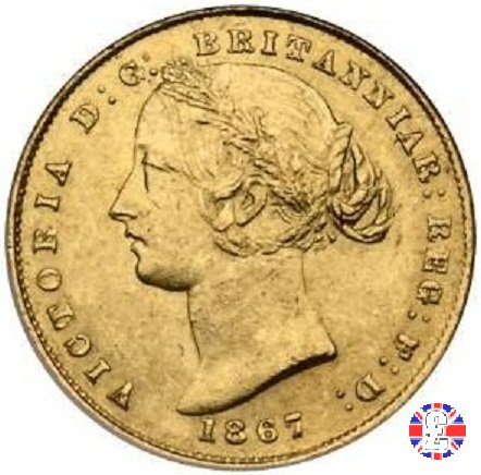 1 sovereign - secondo tipo giovane e sydney mint 1867 (Sydney)