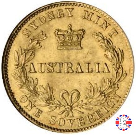 1 sovereign - secondo tipo giovane e sydney mint 1867 (Sydney)