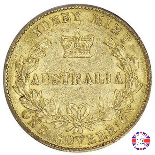 1 sovereign - secondo tipo giovane e sydney mint 1867 (Sydney)