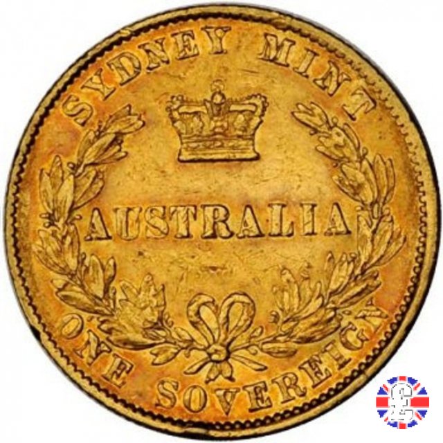 1 sovereign - secondo tipo giovane e sydney mint 1867 (Sydney)