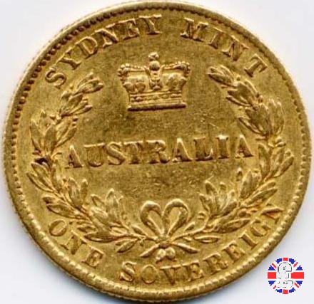 1 sovereign - secondo tipo giovane e sydney mint 1868 (Sydney)