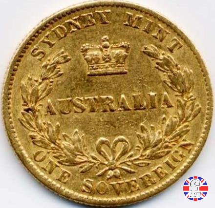 1 sovereign - secondo tipo giovane e sydney mint 1868 (Sydney)