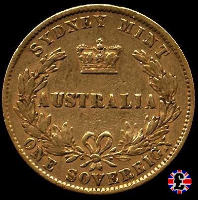 1 sovereign - secondo tipo giovane e sydney mint 1868 (Sydney)