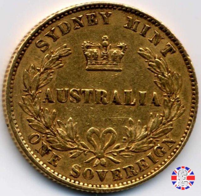 1 sovereign - secondo tipo giovane e sydney mint 1870 (Sydney)