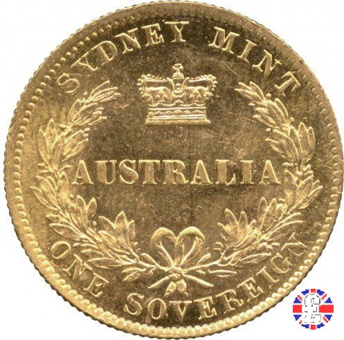 1 sovereign - secondo tipo giovane e sydney mint 1870 (Sydney)