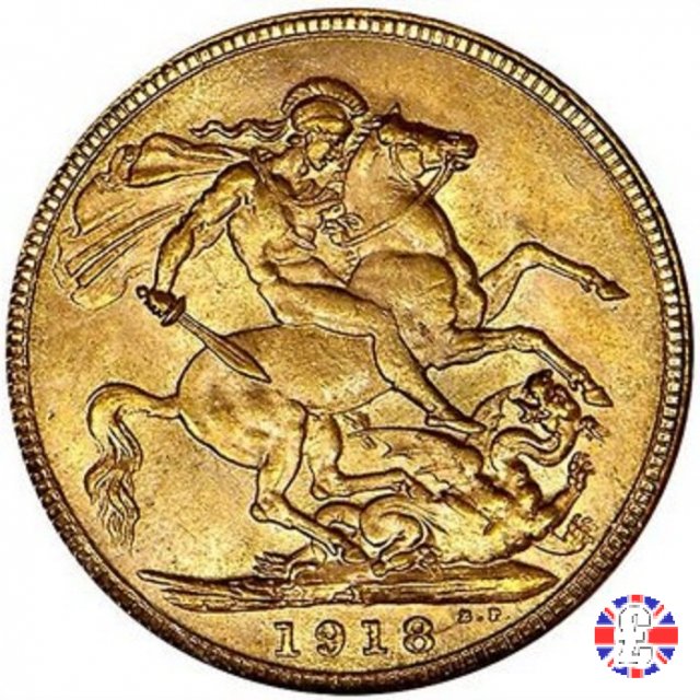 1 sovereign 1918 (Bombay)