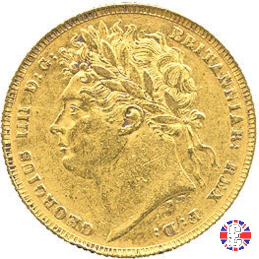 1 sovereign - testa laureata e san giorgio 1821 (London)