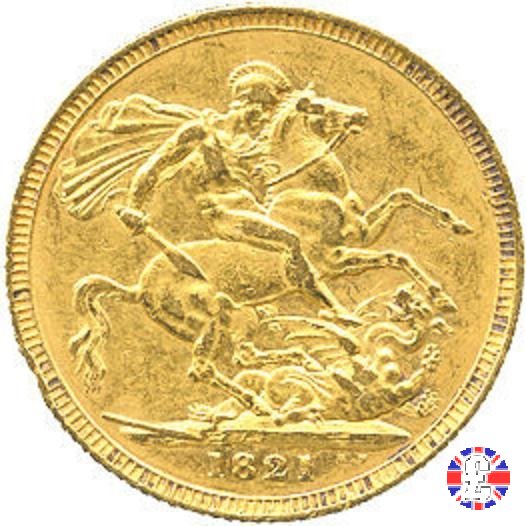 1 sovereign - testa laureata e san giorgio 1821 (London)