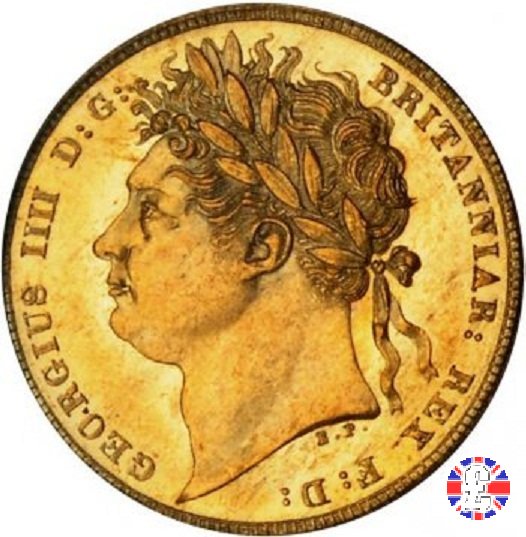 1 sovereign - testa laureata e san giorgio 1821 (London)