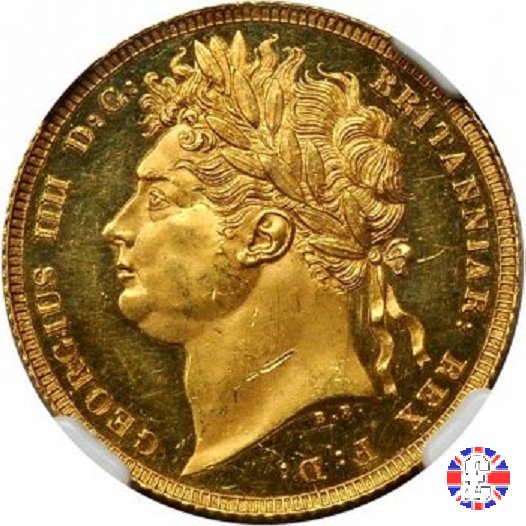 1 sovereign - testa laureata e san giorgio 1821 (London)