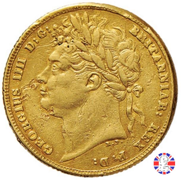 1 sovereign - testa laureata e san giorgio 1821 (London)