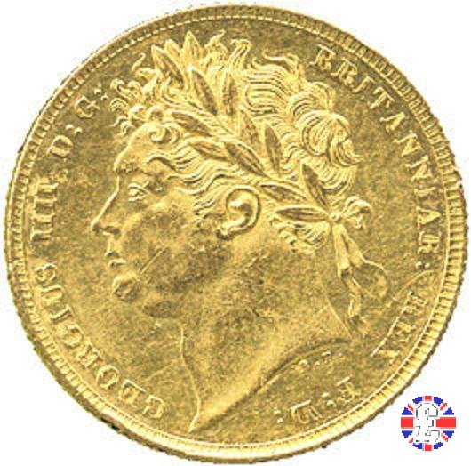 1 sovereign - testa laureata e san giorgio 1822 (London)