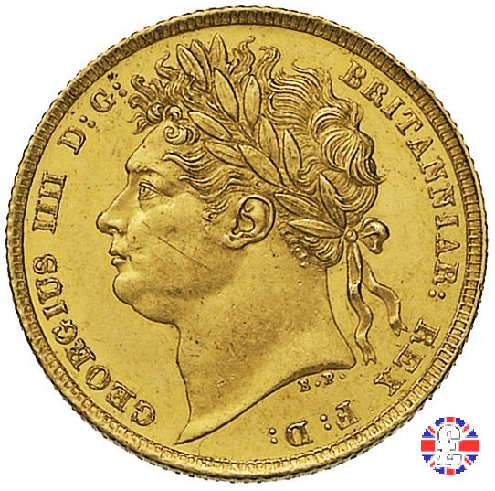 1 sovereign - testa laureata e san giorgio 1822 (London)