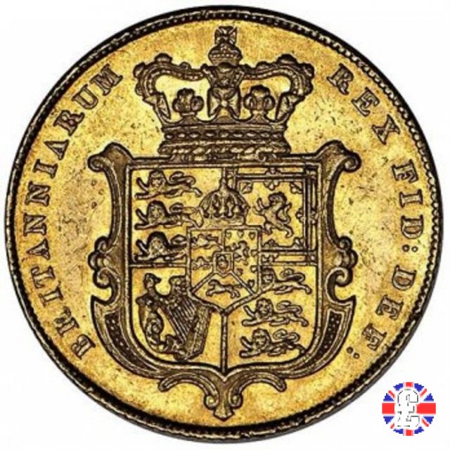 1 sovereign - testa nuda e stemma coronato 1825 (London)