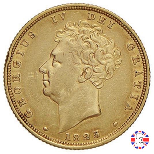 1 sovereign - testa nuda e stemma coronato 1825 (London)