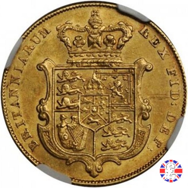 1 sovereign - testa nuda e stemma coronato 1826 (London)