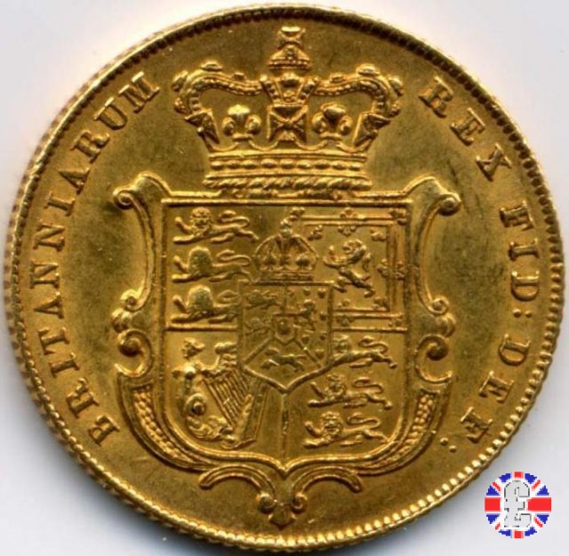 1 sovereign - testa nuda e stemma coronato 1826 (London)