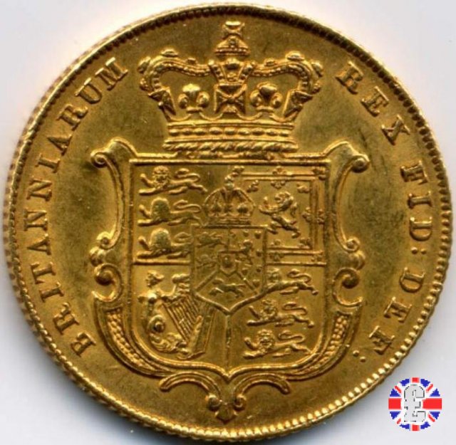 1 sovereign - testa nuda e stemma coronato 1826 (London)