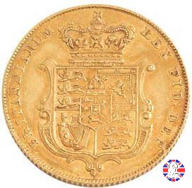 1 sovereign - testa nuda e stemma coronato 1827 (London)